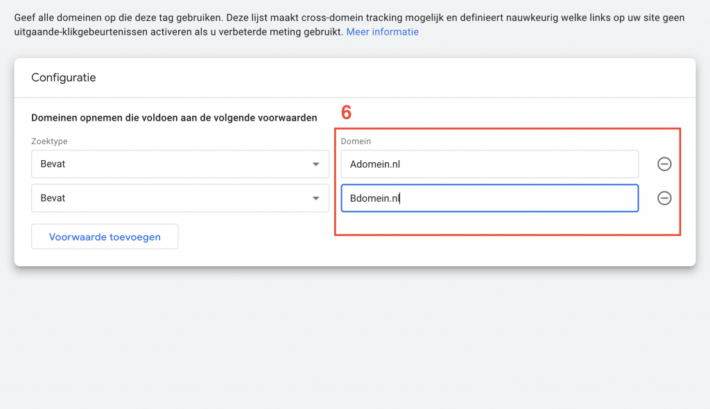 Hoe stel ik cross-domain tracking in voor GA4?