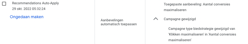 Auto-apply recommendations uitzetten binnen Google Ads