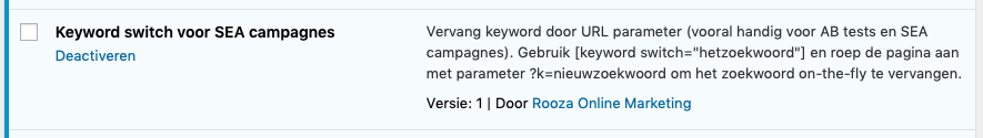 [PLUGIN] Zoekwoord van Google Ads op landingpage